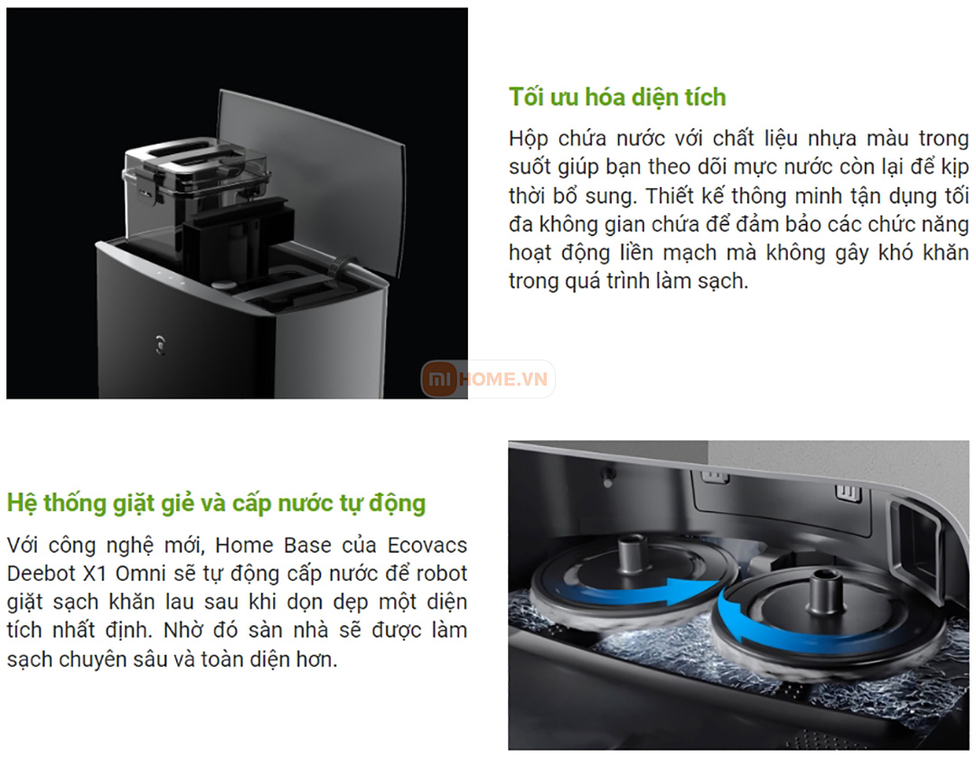 Robot hut bui lau nha Ecovacs Deebot X1 Omni 11