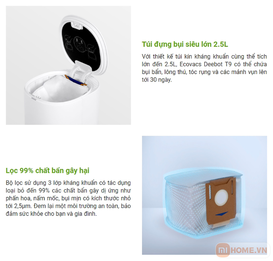 Robot hut bui lau nha Ecovacs Deebot t9 16