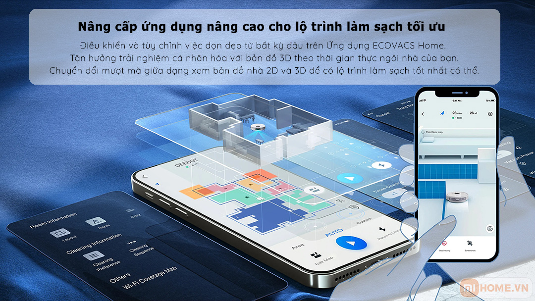 Robot hut bui lau nha Ecovacs Deebot t9 9