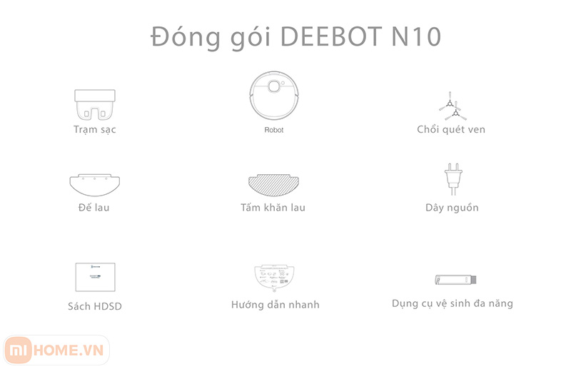 Robot hut bui lau nha Ecovacs Deebot N10 15