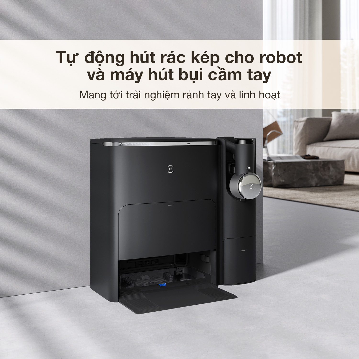 Robot hút bụi lau nhà Ecovacs Deebot X2 Combo 6 x2 cb 6