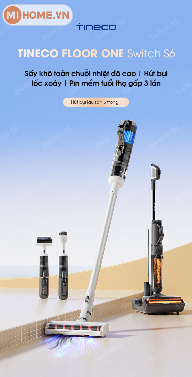 Máy hút bụi lau sàn khô ướt Tineco Floor One Switch S6 14 1