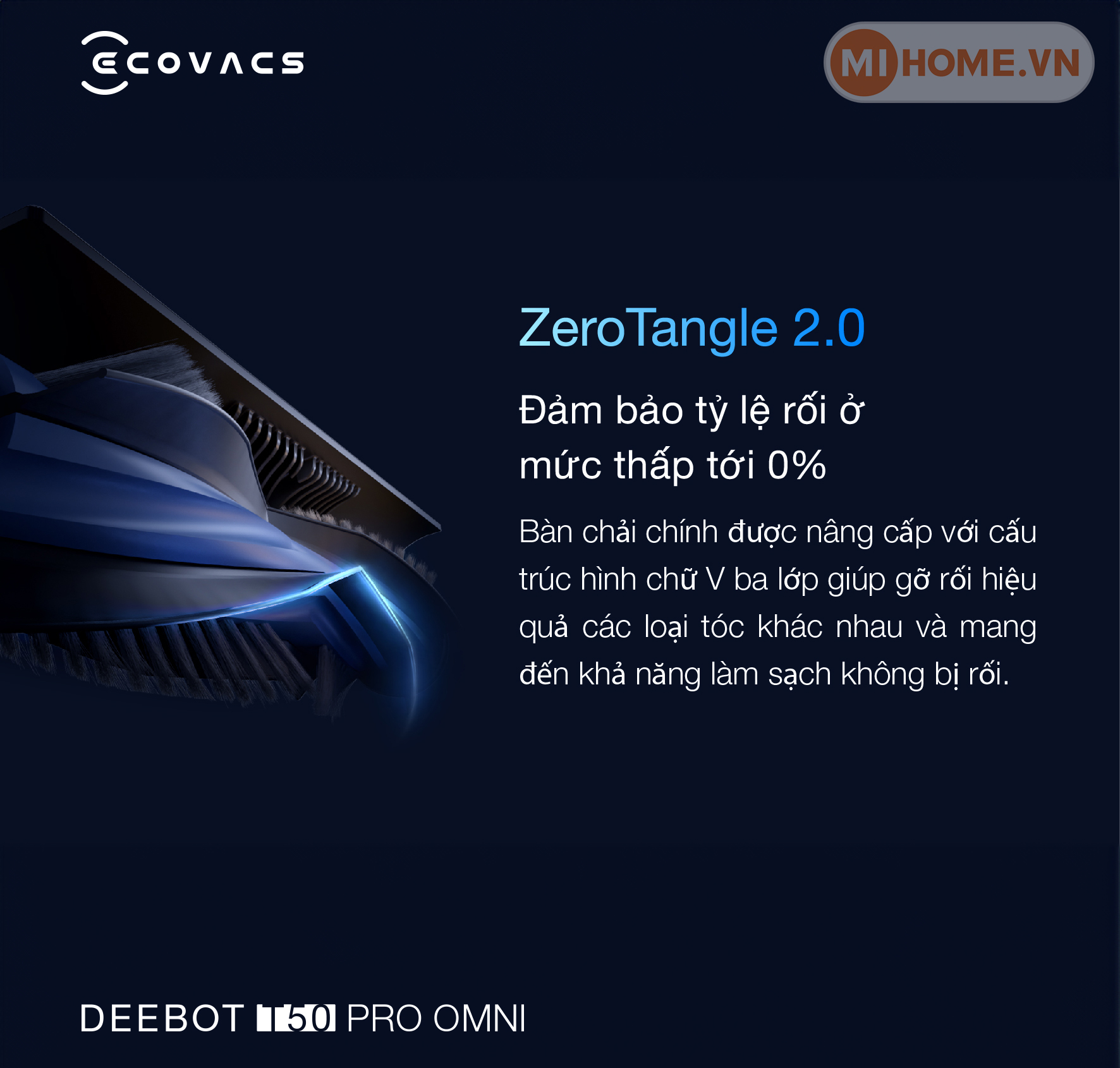 Robot hút bụi lau nhà Ecovacs Deebot T50 Pro Omni 2025 26 f