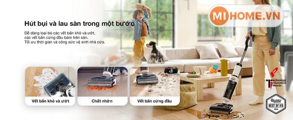 Máy hút bụi lau sàn khô ướt Tineco Floor One S6 Stretch Pro (20.000Pa) hình ảnh chi tiết 2