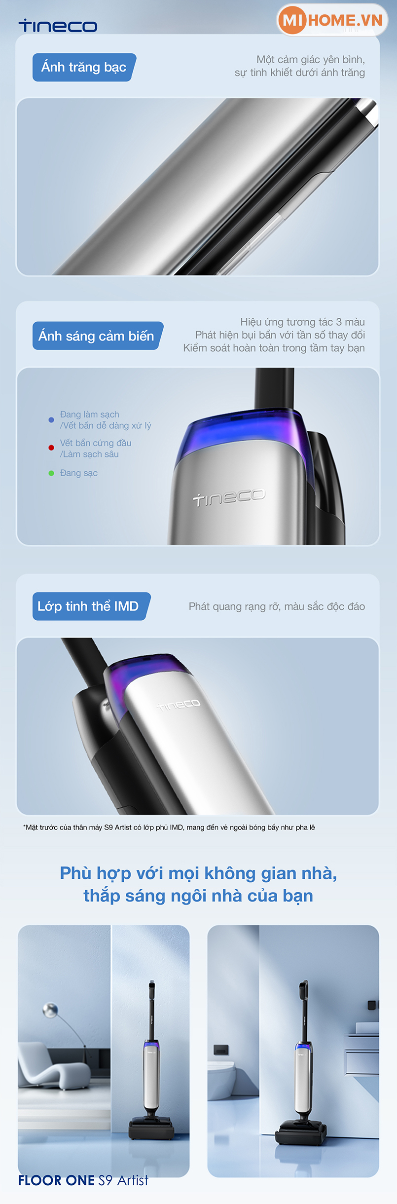 Máy hút bụi lau sàn khô ướt Tineco Floor One S9 Artist FW2C0200ID 5 1738745036069-may-lau-san-hut-bui-tineco-floor-one-s9-artist-fw2c0200id-2