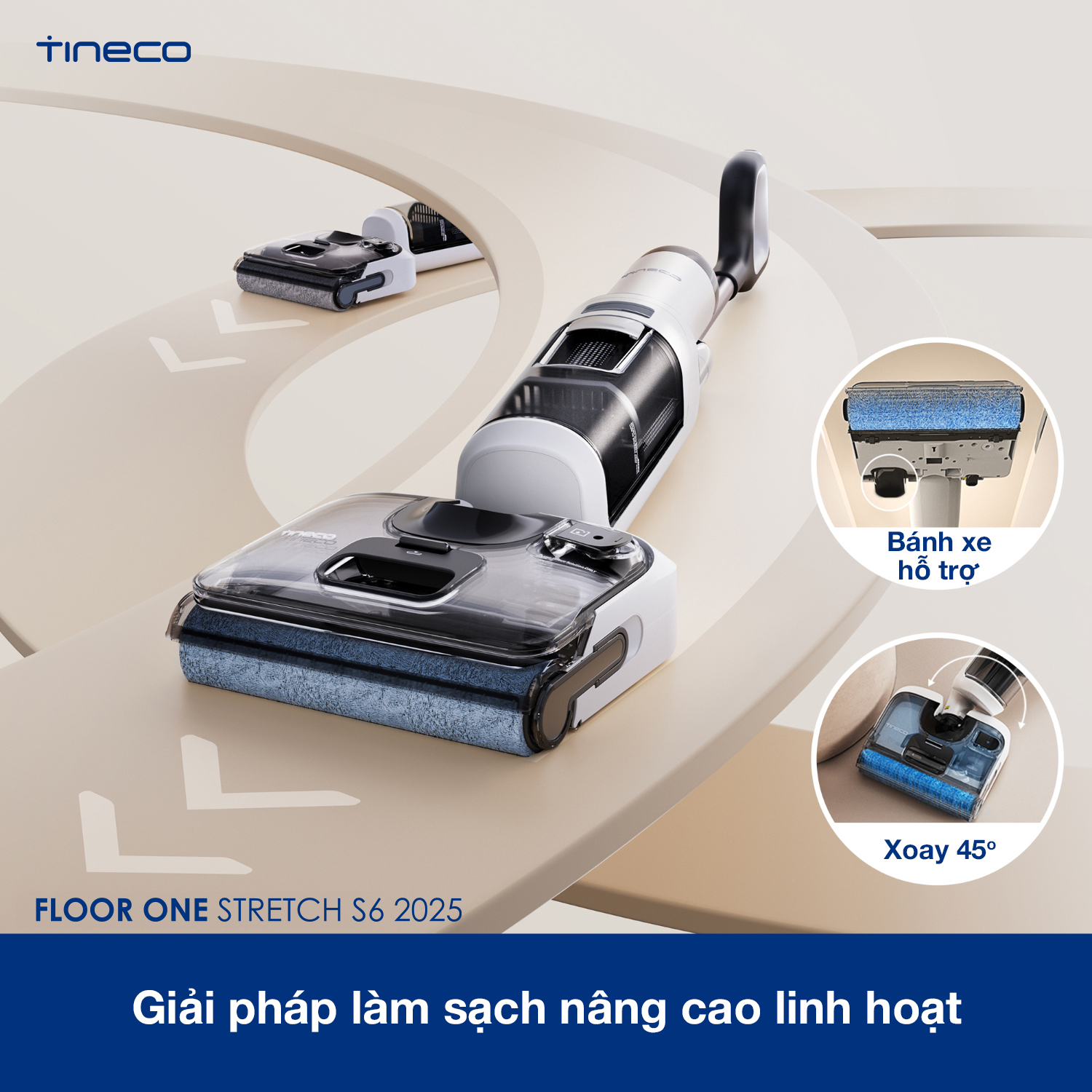 Máy hút bụi lau sàn khô ướt Tineco Floor One Stretch S6 2025 - Lực hút 20kpa 15 1 1