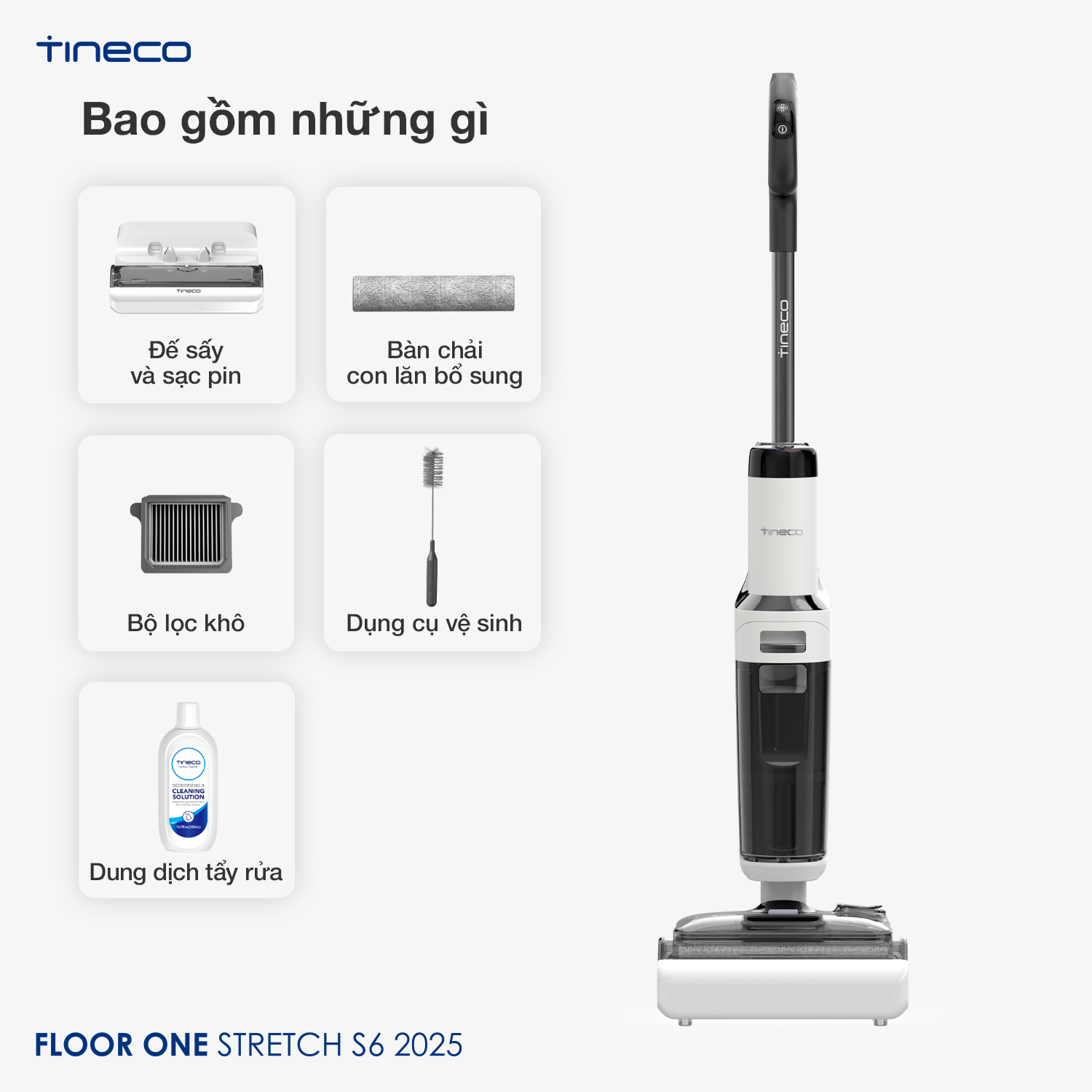 Máy hút bụi lau sàn khô ướt Tineco Floor One Stretch S6 2025 - Lực hút 20kpa 27 13