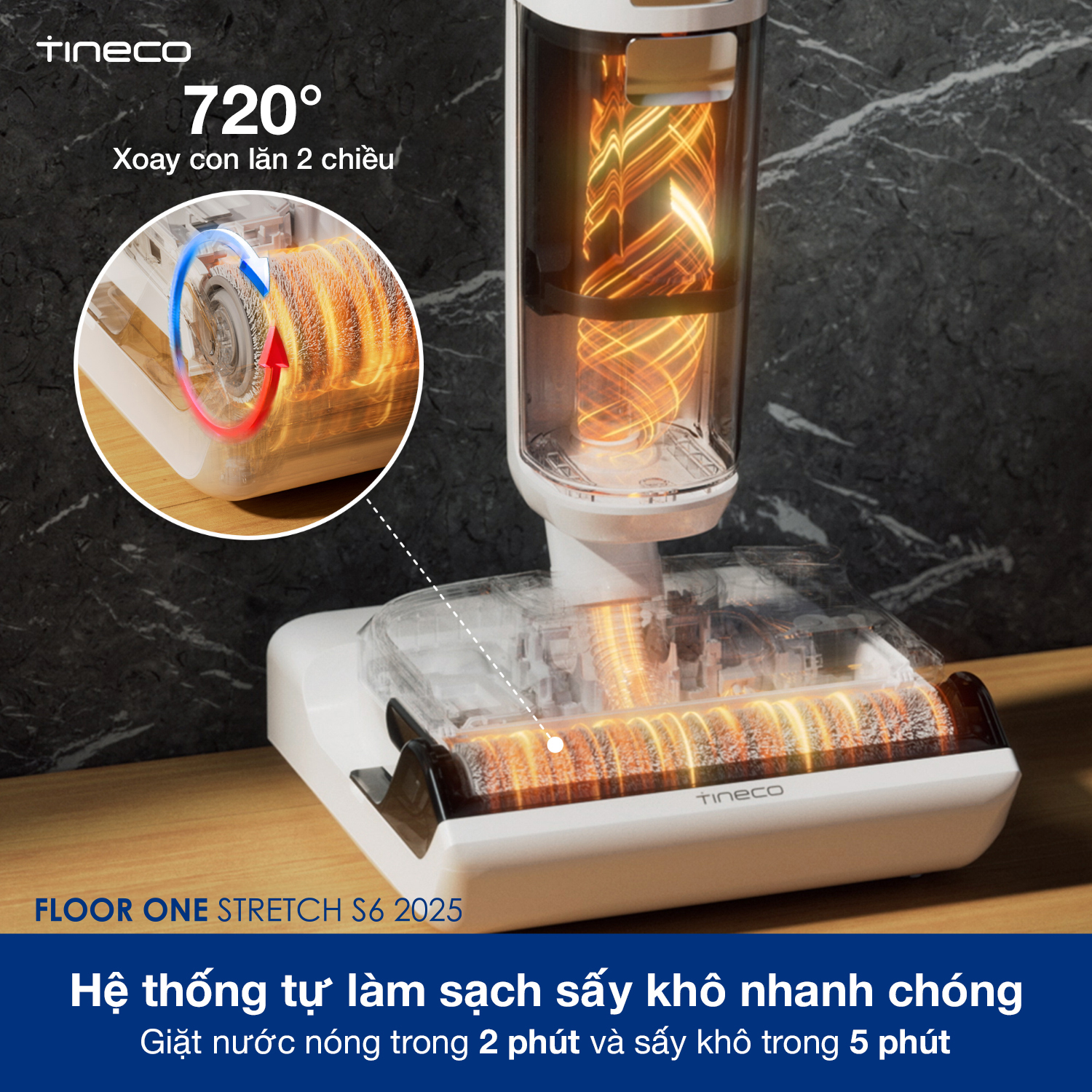 Máy hút bụi lau sàn khô ướt Tineco Floor One Stretch S6 2025 - Lực hút 20kpa 19 6 1