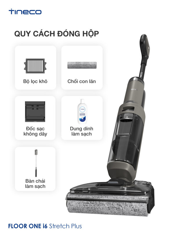 Máy hút bụi lau sàn khô ướt Tineco Floor One i6 Stretch Plus hình ảnh chi tiết 2