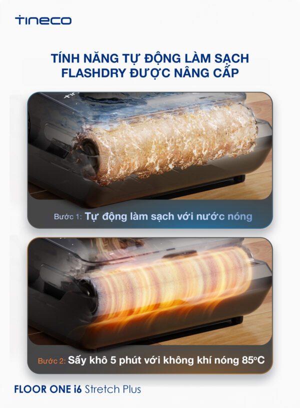 Máy hút bụi lau sàn khô ướt Tineco Floor One i6 Stretch Plus hình ảnh chi tiết 4