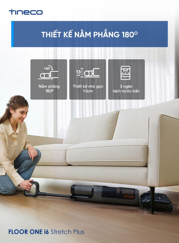 Máy hút bụi lau sàn khô ướt Tineco Floor One i6 Stretch Plus hình ảnh chi tiết 6