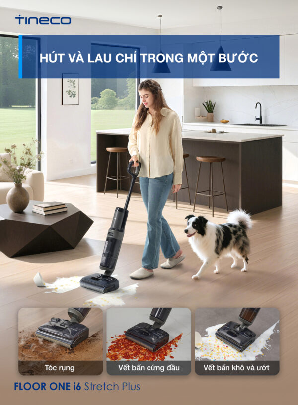 Máy hút bụi lau sàn khô ướt Tineco Floor One i6 Stretch Plus hình ảnh chi tiết 9