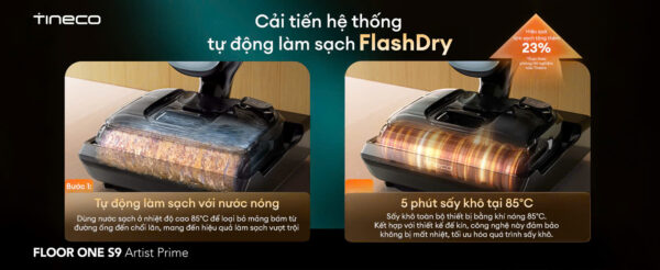 Máy hút bụi lau sàn khô ướt Tineco Floor One S9 Artist Prime Ecovacs Máy hút bụi lau sàn khô ướt Tineco Floor One S9 Artist Prime hình ảnh chi tiết 10