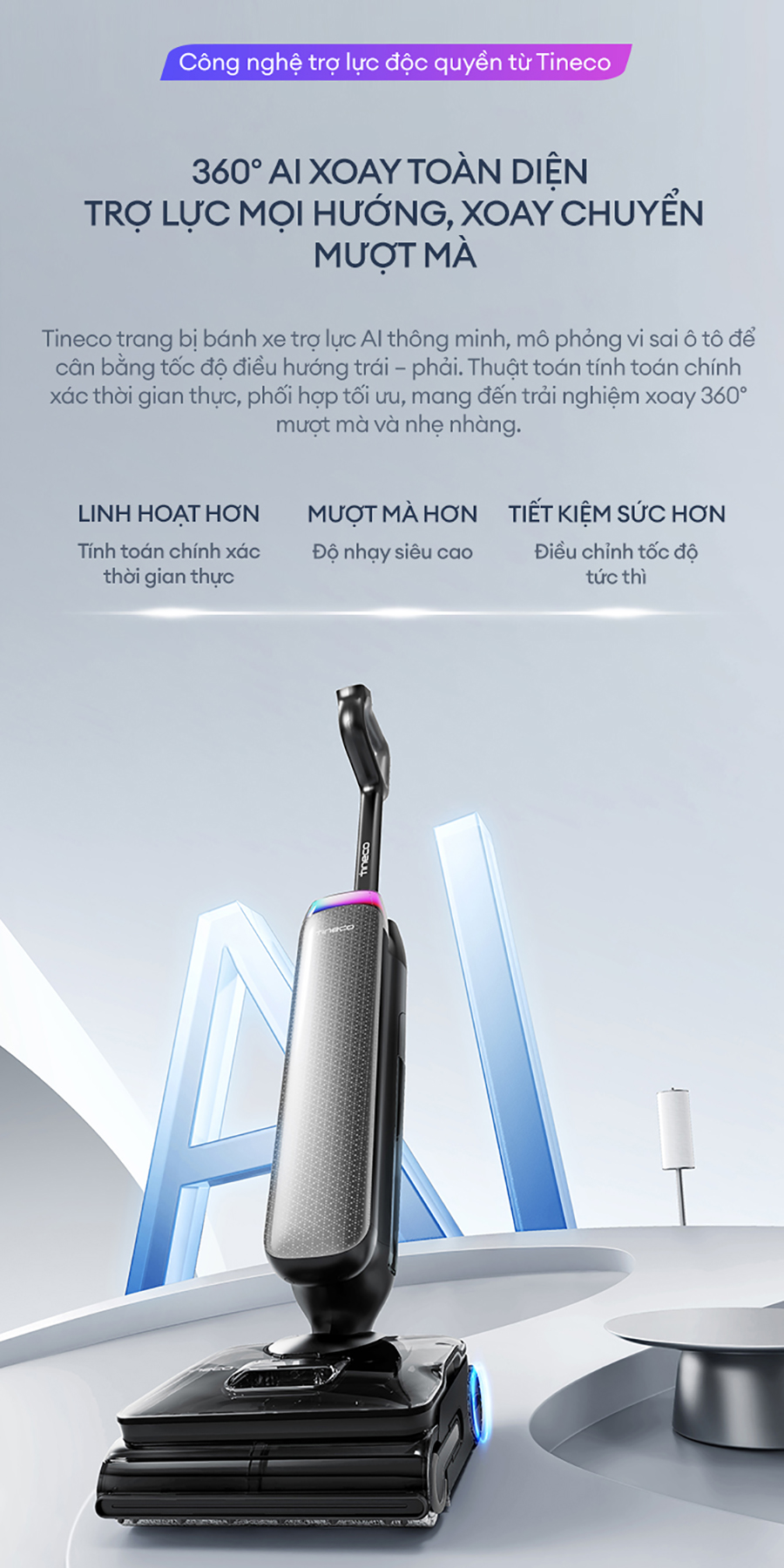 Xoay 360° độc quyền nhờ công nghệ trợ lực AI 