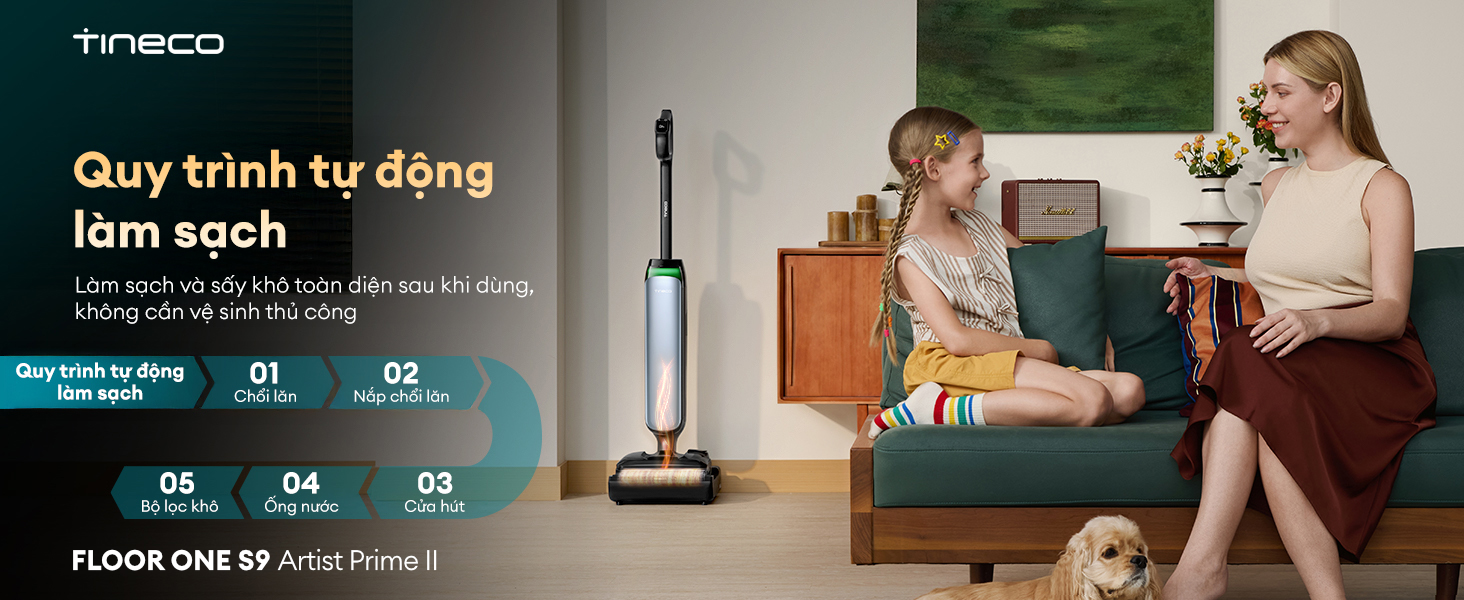 Máy hút bụi lau sàn khô ướt Tineco Floor One S9 Artist Prime 2