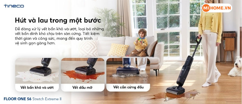 Máy hút bụi lau sàn khô ướt Tineco Floor One S6 Stretch Extreme 2 hình ảnh chi tiết 1