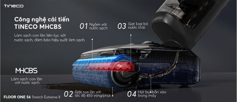 Máy hút bụi lau sàn khô ướt Tineco Floor One S6 Stretch Extreme 2 hình ảnh chi tiết 5