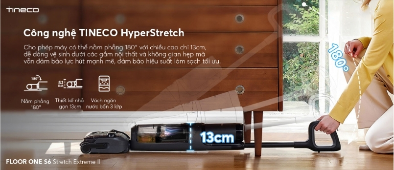 Máy hút bụi lau sàn khô ướt Tineco Floor One S6 Stretch Extreme 2 hình ảnh chi tiết 6