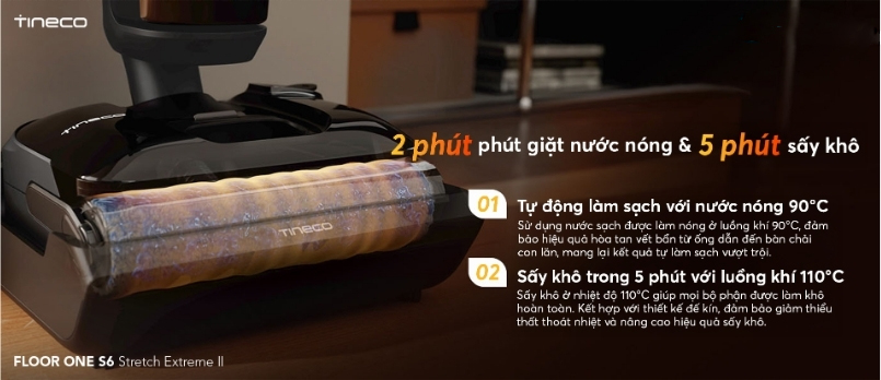 Máy hút bụi lau sàn khô ướt Tineco Floor One S6 Stretch Extreme 2 hình ảnh chi tiết 7