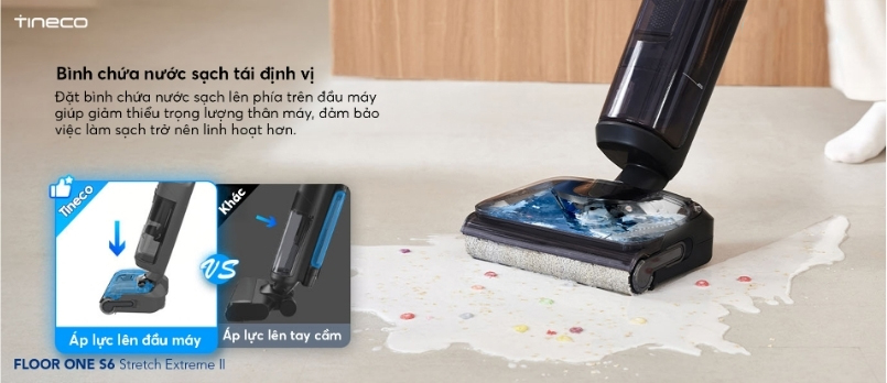 Máy hút bụi lau sàn khô ướt Tineco Floor One S6 Stretch Extreme 2 hình ảnh chi tiết 9
