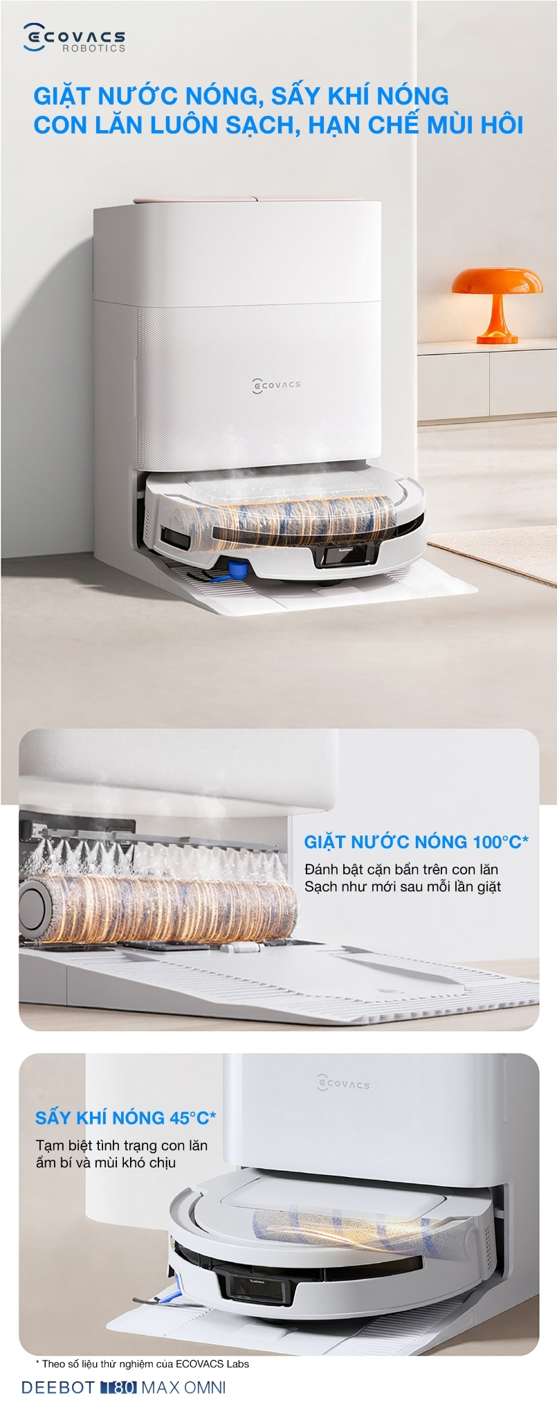 Robot hút bụi lau nhà Ecovacs Deebot T80 Max Omni hình ảnh chi tiết 18