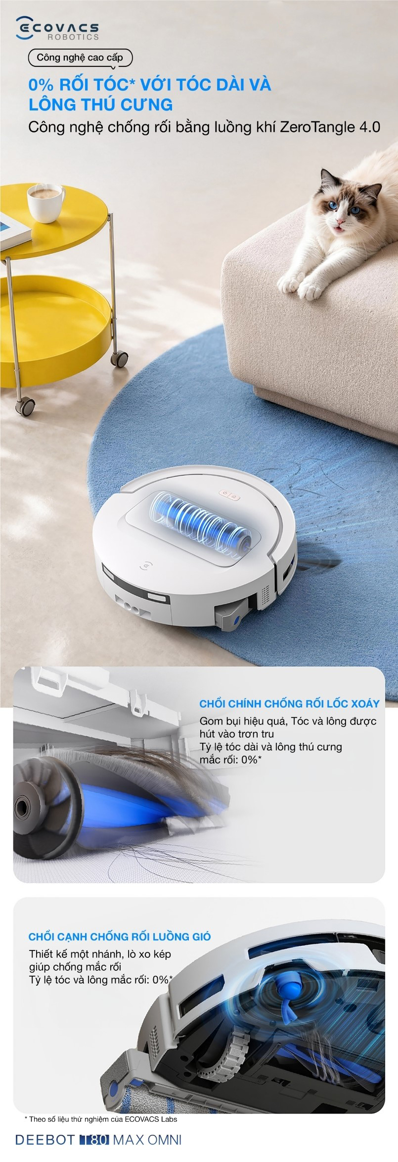Robot hút bụi lau nhà Ecovacs Deebot T80 Max Omni hình ảnh chi tiết 9