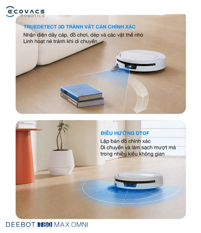 Robot hút bụi lau nhà Ecovacs Deebot T80 Max Omni hình ảnh chi tiết 14