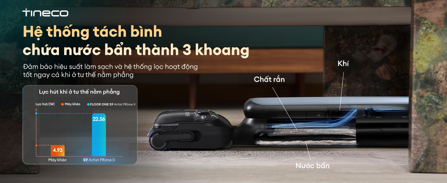 Máy hút bụi lau sàn khô ướt Tineco Floor One S9 Artist Prime 2