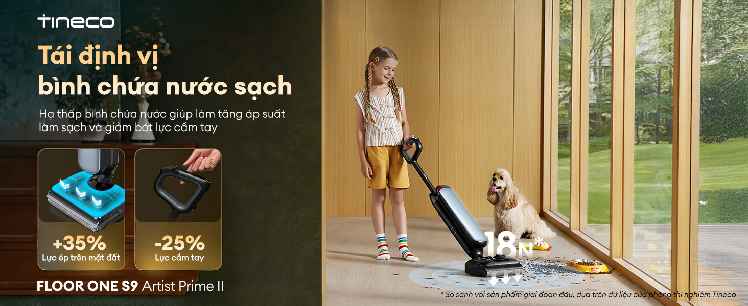 Máy hút bụi lau sàn khô ướt Tineco Floor One S9 Artist Prime 2
