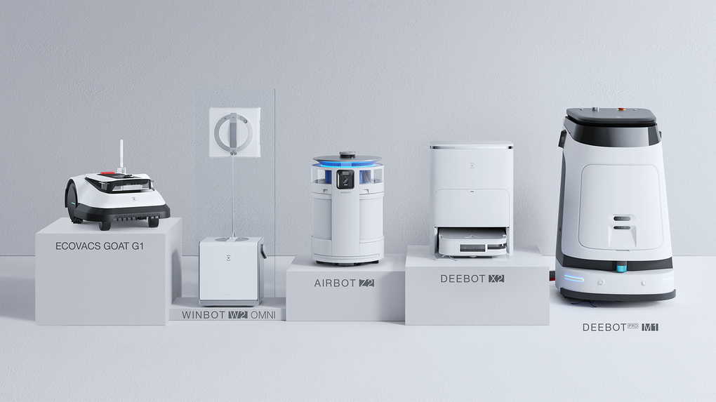 Các thiết bị trưng bày tại CES 2024. Ảnh: Ecovacs