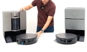 Hầu hết mẫu robot hút bụi trên thị trường đều có thể lau nhà, giặt giẻ tự động bên cạnh tính năng hút bụi truyền thống. Ảnh: Trường Giang