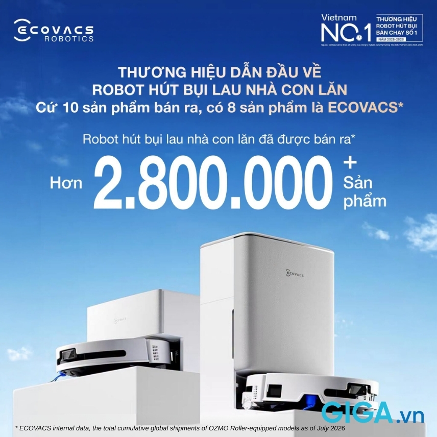 ECOVACS khẳng định vị thế tiên phong công nghệ lau sàn bằng con lăn với cột mốc 2,8 triệu sản phẩm Ecovacs 3 thế hệ cải tiến công nghệ con lăn lau sàn OZMO ROLLER của Ecovacs