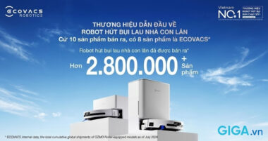 ECOVACS khẳng định vị thế tiên phong công nghệ lau sàn bằng con lăn với cột mốc 2,8 triệu sản phẩm Ecovacs Ecovacs khẳng định vị thế dẫn đầu với 2,8 triệu robot lau sàn con lăn xuất xưởng toàn cầu