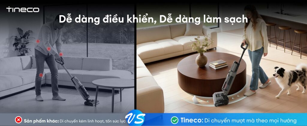 Tineco Floor One i6 Prime - Điều khiển dễ dàng