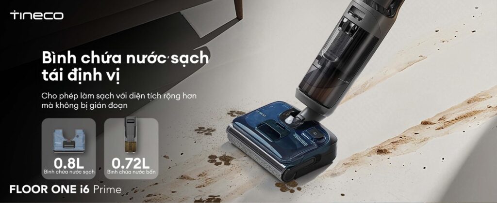 Tineco Floor One i6 Prime - Bình nước sạch