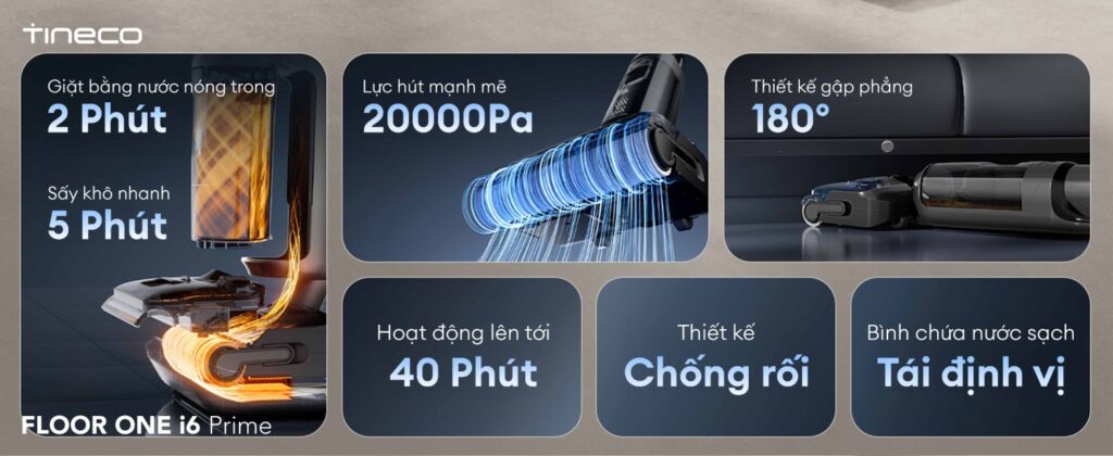 Tineco Floor One i6 Prime - Thiết kế máy lau sàn