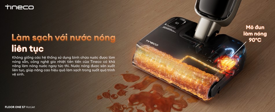 Tineco Floor One S7 HotJet - con lăn HeatBoost