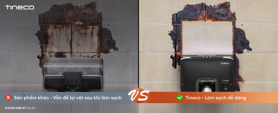 Tineco Floor One S7 HotJet - giặt con lăn bằng nước nóng