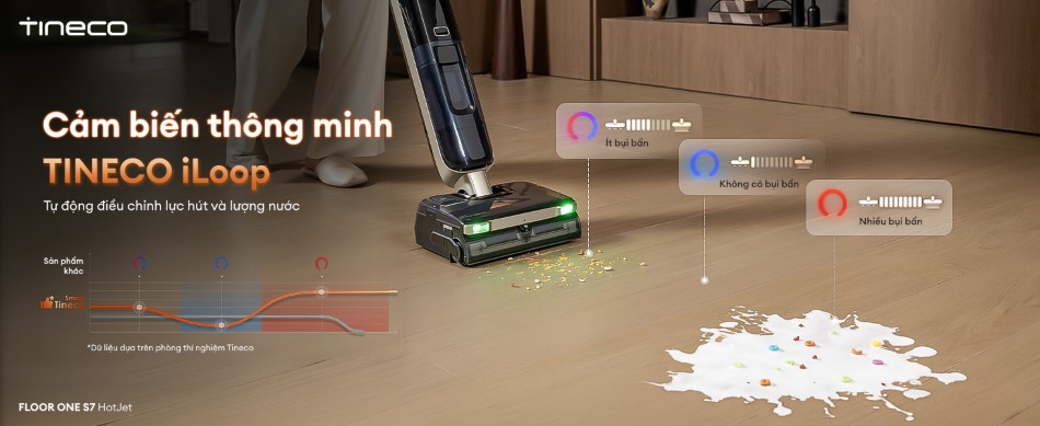 Tineco Floor One S7 HotJet - làm sạch sát mép