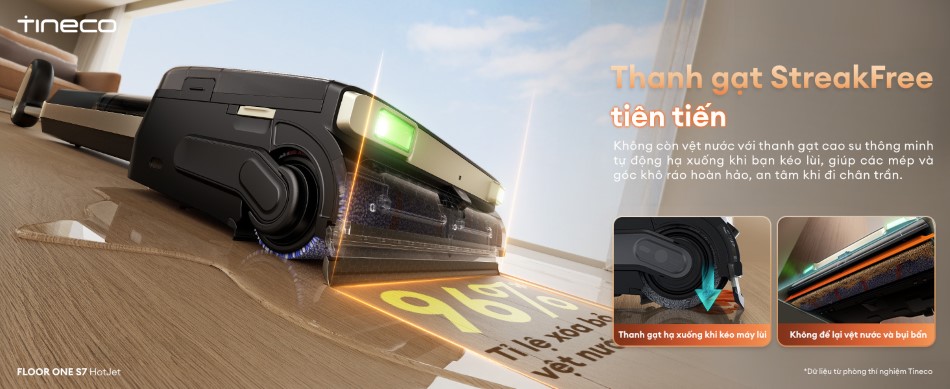 Tineco Floor One S7 HotJet - hệ thống hiển thị thông minh