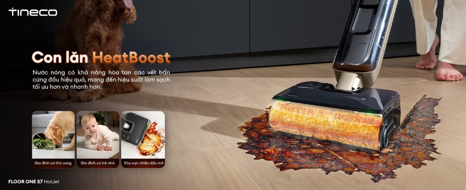 Tineco Floor One S7 HotJet - công nghệ ThermoBlast