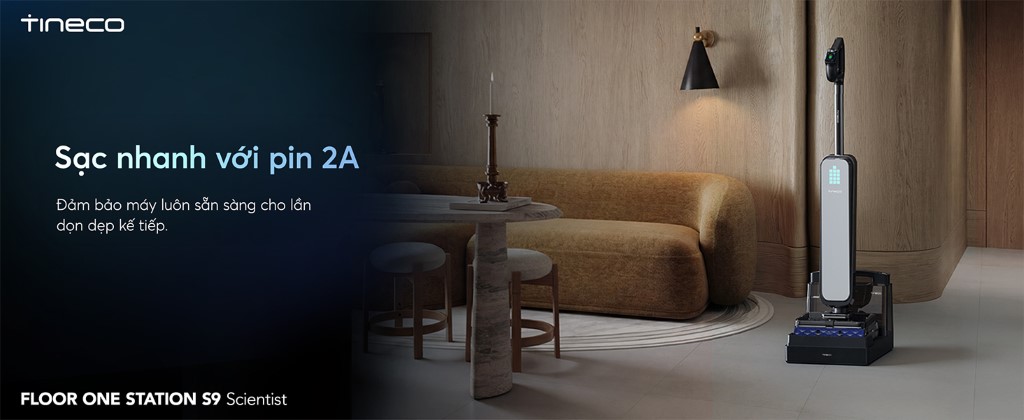 Tineco Floor One Station S9 Scientist hoạt động 70 phút