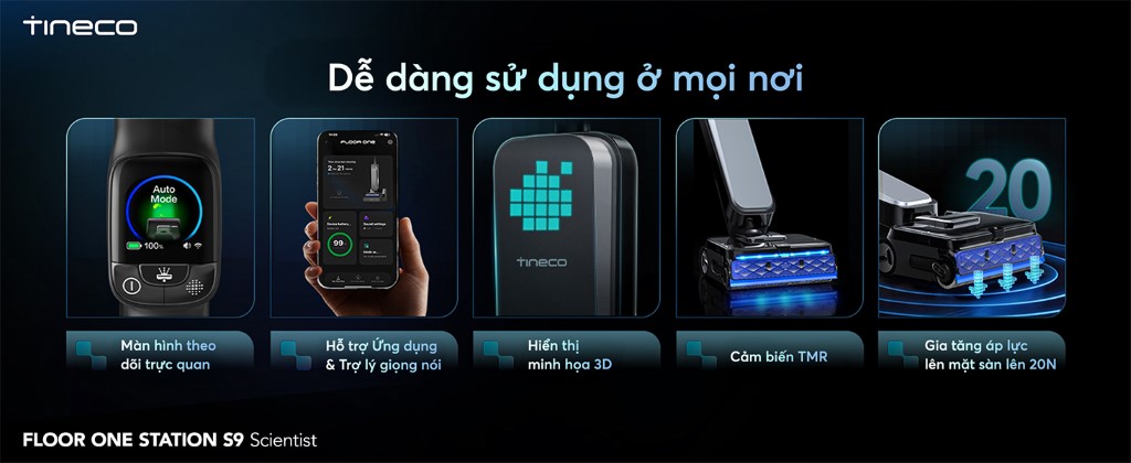 Tineco Floor One Station S9 Scientist trải nghiệm dọn dẹp tiện lợi
