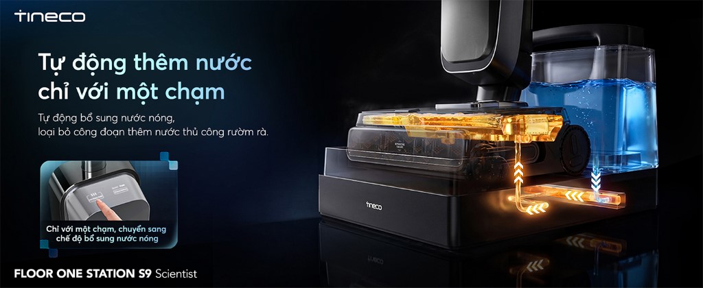 Tineco Floor One Station S9 Scientist với trạm sạc đa năng