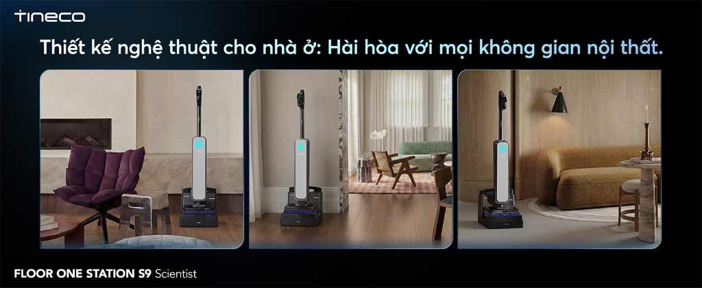 Tineco Floor One Station S9 Scientist kiểu dáng thanh mảnh