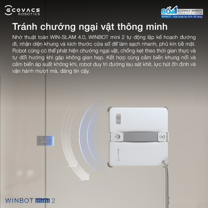 Cảm biến chống kẹt và đổi hướng linh hoạt