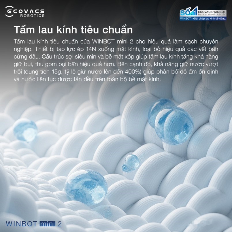 Khăn lau vi sợi mật độ cao giữ nước lên đến 400%