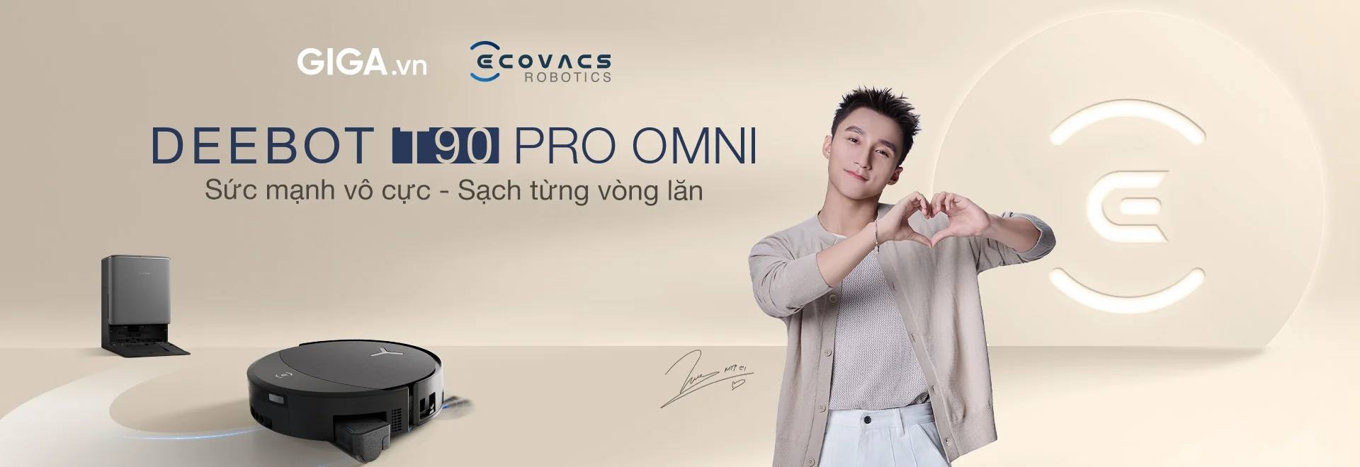 Robot hút bụi Ecovacs Deebot T90 Pro Omni