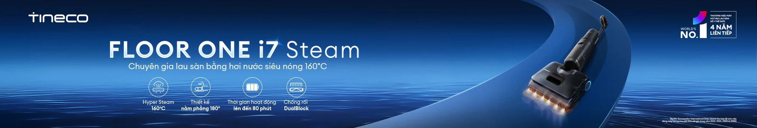 Máy hút bụi lau sàn Tineco i7 Steam