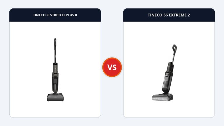 So sánh Tineco Floor One i6 Stretch Plus II và S6 Stretch Extreme 2: Thời lượng pin 60 phút hay Lực hút 25.000Pa?